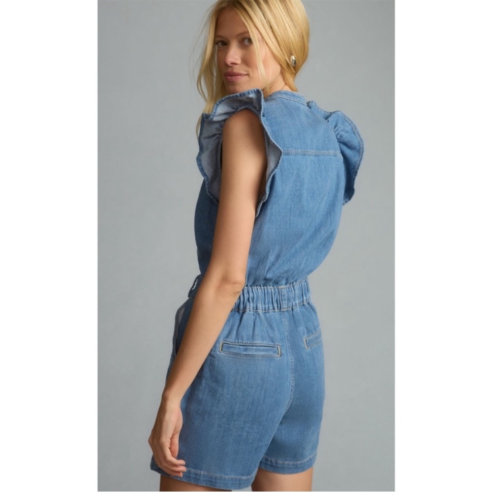 NWT Joe’s Anthropologie The Emilia Purpose Denim Romper Size Medium - Picture 3 of 16